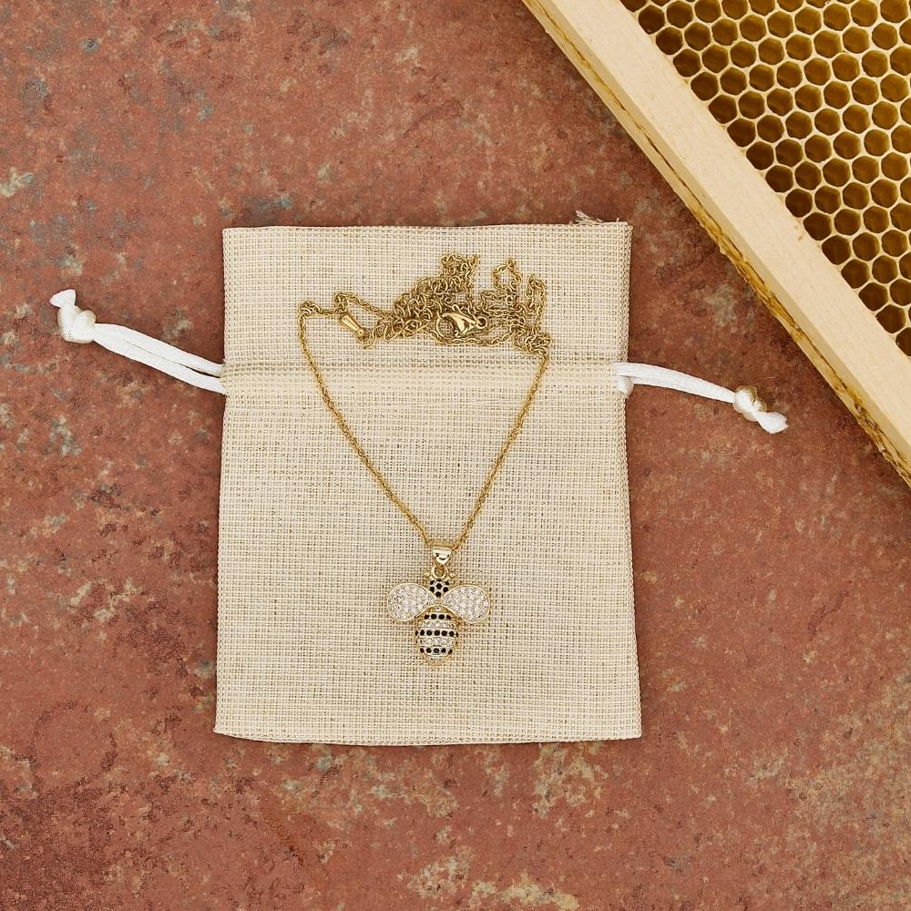 Collana ape con cristalli